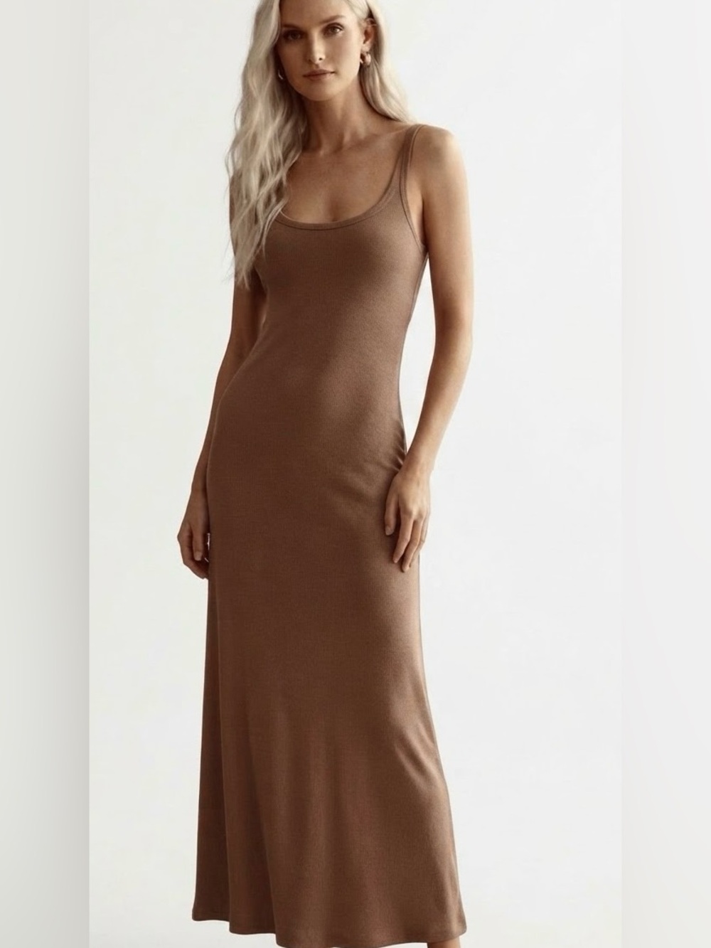 Old Navy light brown Sleeveless maxi Dress